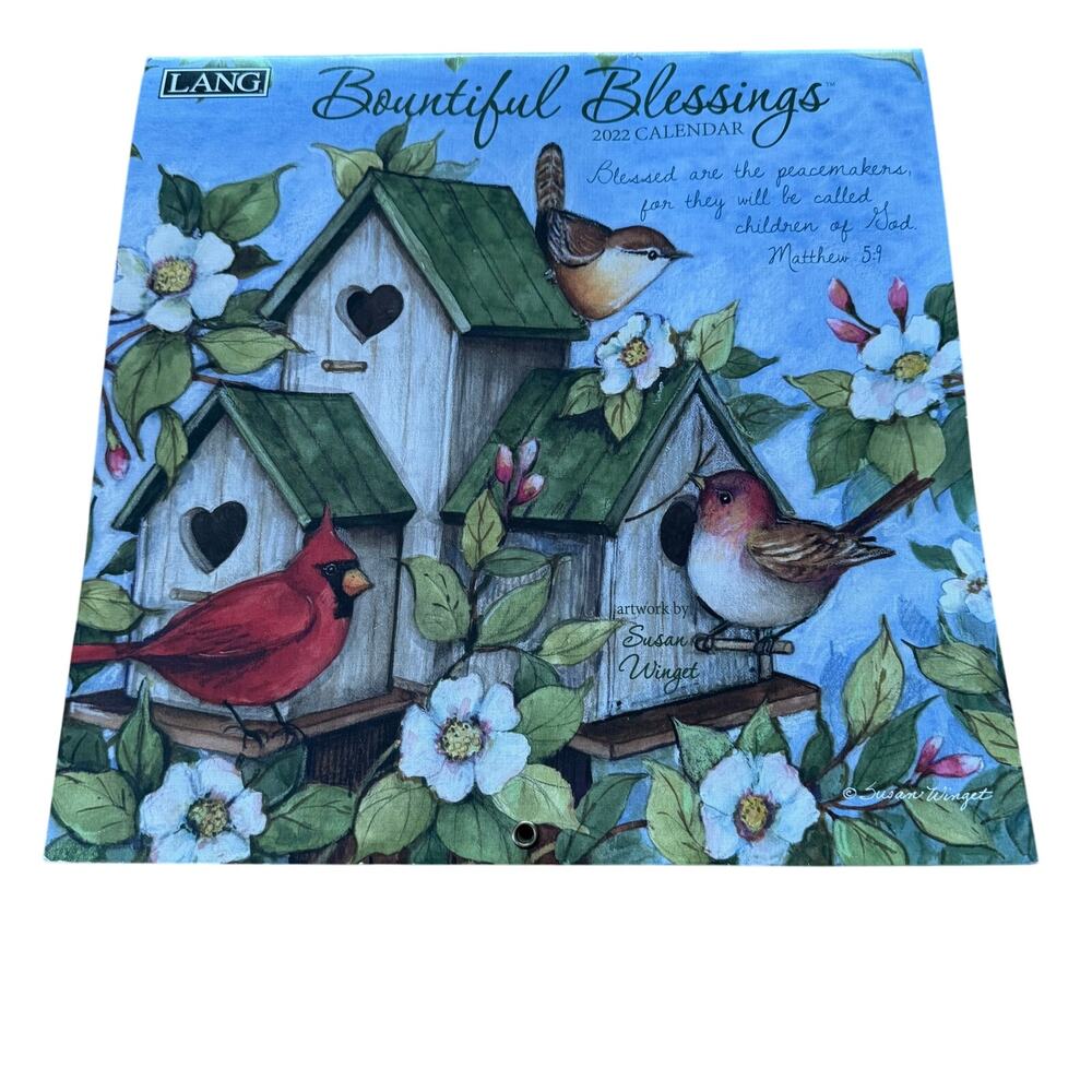 Lang Bountiful Blessings Calendar 2022 Susan Winget Art Birds Scripture Verses